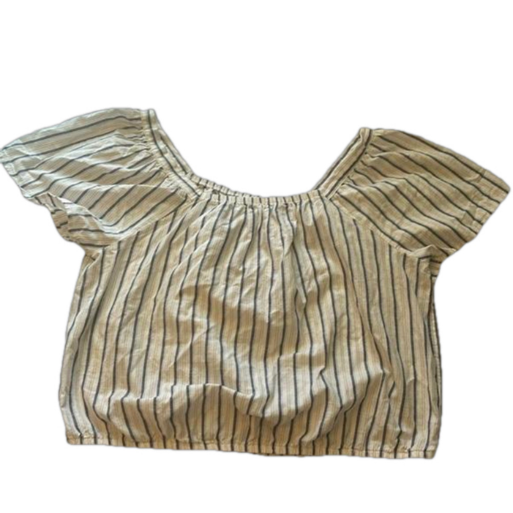 Falls Creek Square Neck Top White Women Size 2X
